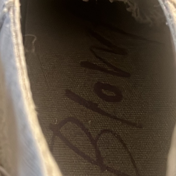 Blowfish Malibu Women's Shoes Sz 7 Gray With Fray Canvas Sneakers Slip On - Picture 8 of 12